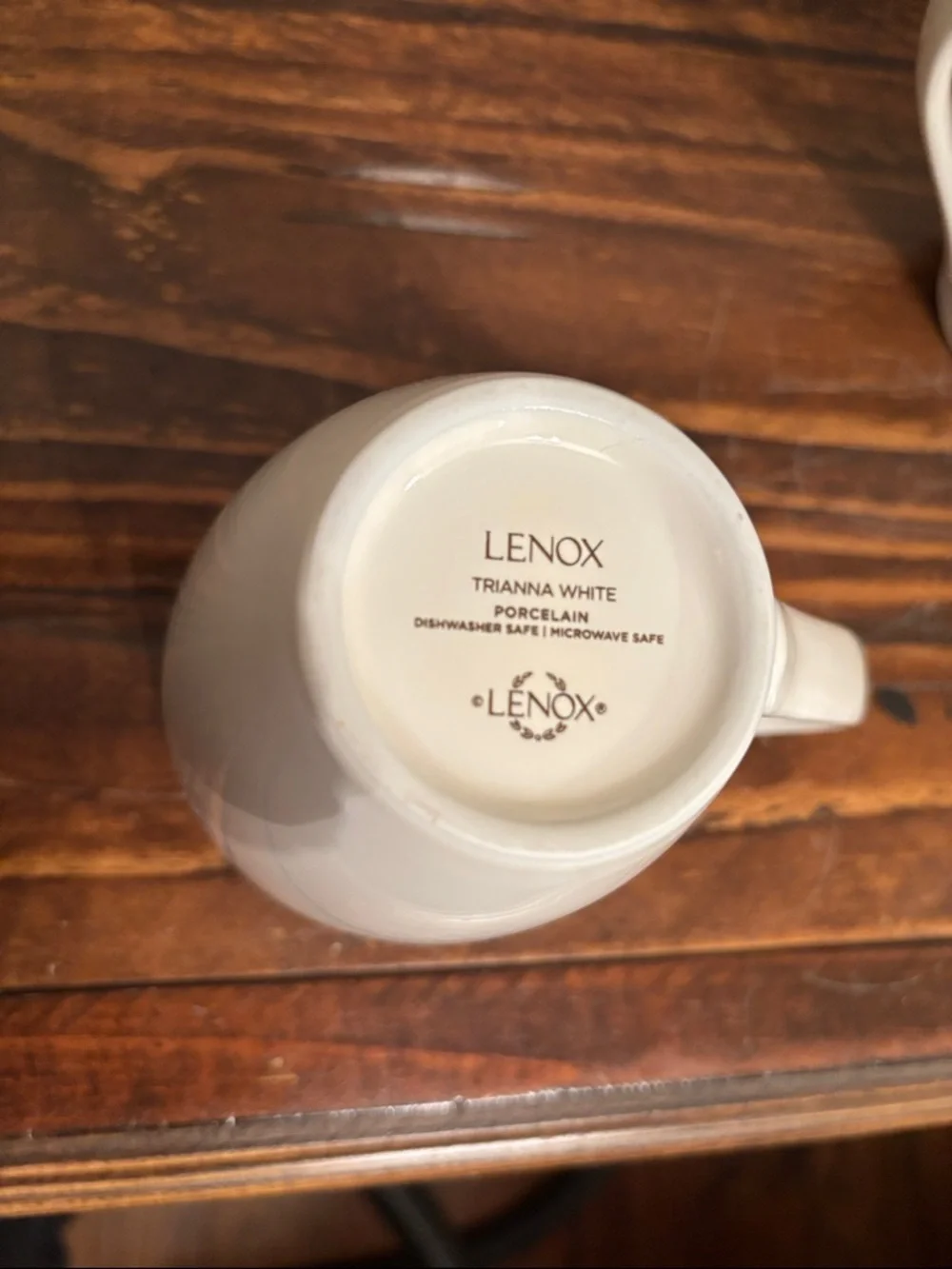 2 Lenox Trianna White Porcelain 12 Oz Cups
